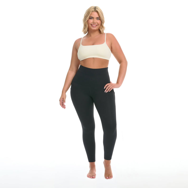 Tummy Control Leggings - MIdnight Black - Akara