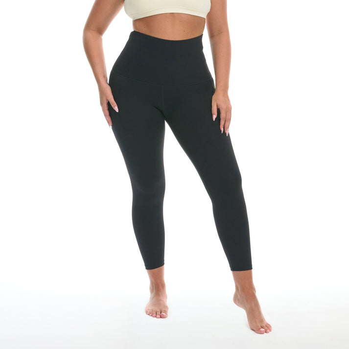 Tummy Control Leggings - MIdnight Black - Akara